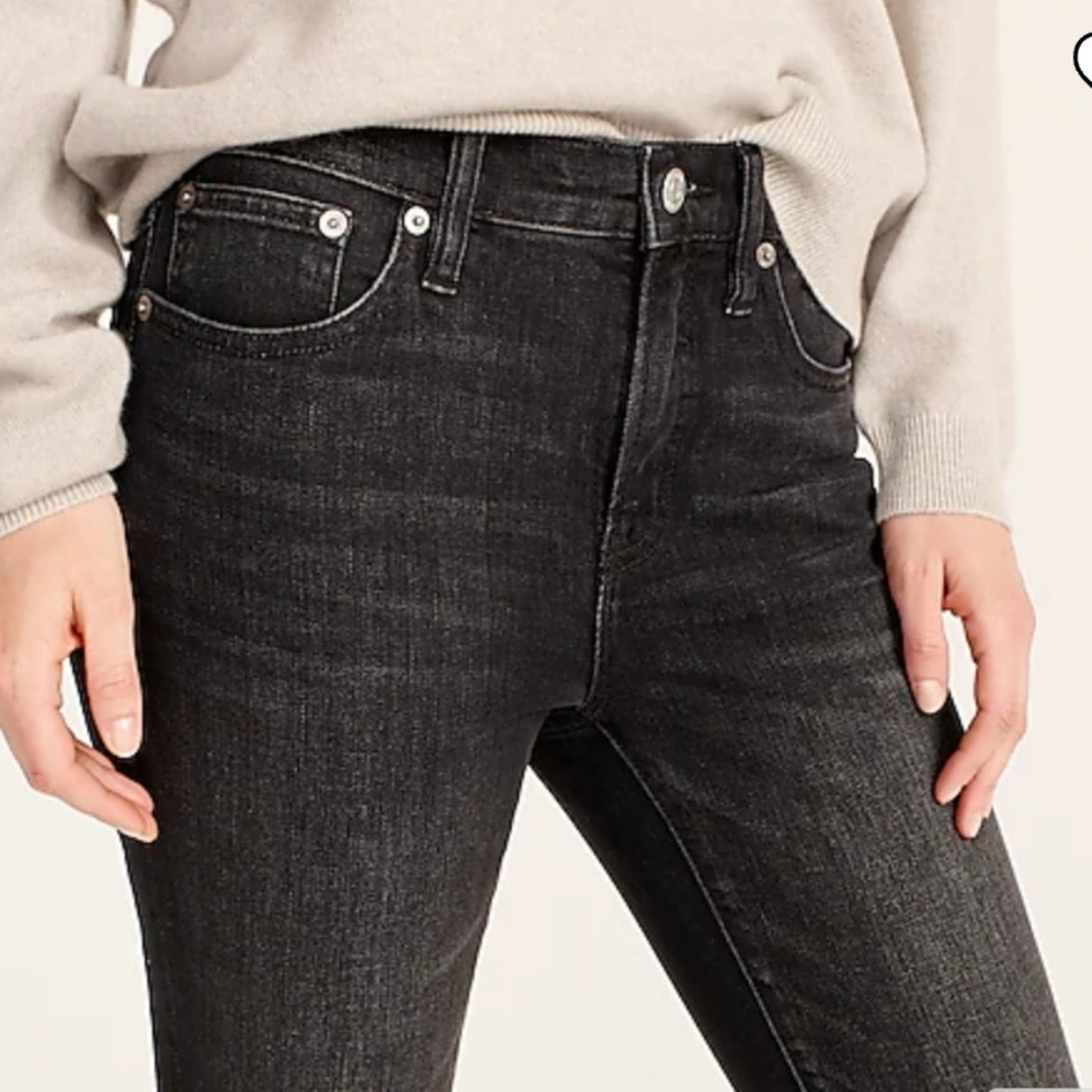 J.Crew 9" Toothpick Charcoal wash jeans